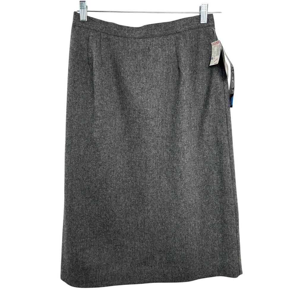 Vintage Briggs Wool Midi Skirt 14 Gray Dark Academia Academia Modest NEW